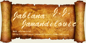 Jablana Jamandilović vizit kartica